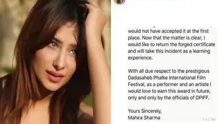 Mahira Sharma Opens Up on Deleted Post of 'Apology For Dadadaheb Certificate' Thumbnail