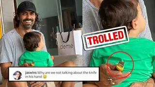 Trolls Bash Arjun Rampal for Holding A Knife Close to Baby Arik, Arjun Gives a Befitting Reply Thumbnail
