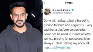 Dhadak Director Shashank Khaitan Deactivates his Twitter handle, calls it "a Breeding ground for Hate and Negativity" Thumbnail