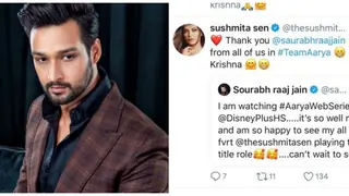Sushmita Sen thanks Sourabh Raaj Jain for complimenting 'Aarya'! Thumbnail
