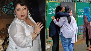 Saroj Khan’s Daughter Breaks Down in Tears Outside Malad Cemetery as She Bids Adieu to Late Mother 