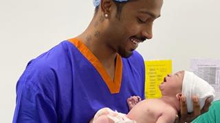 Hardik Pandya makes for a happy father as he shares first photo with baby boy