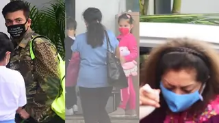 Karan Johar Leaves Town with Twins Yash- Roohi and Mom Hiroo Johar from Private Airport thumbnail