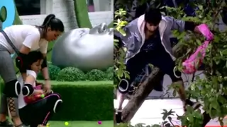 Bigg Boss 14 promo: Pavitra, Rubina pitted against each other while Nishant climbs up the tree during a task Thumbnail