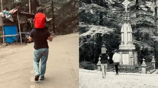 Arjun Kapoor captures perfect family photos as Kareena joins Saif and Taimur for a stroll in the hills! Thumbnail