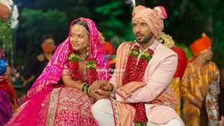 Wedding picture of Punit Pathak and Nidhi Moony Singh 