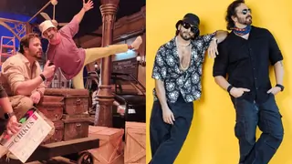Ranveer Singh shares a cool BTS picture with Rohit Shetty from the sets of Cirkus! Thumbnail