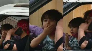 Tired of Paparazzi, Taimur makes weird expressions as he is being chased: Photos Thumbnail