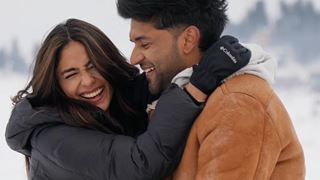 Adorable pics of Mrunal Thakur - Guru Randhawa as they romance in snow clad mountains