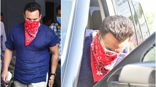 Saif Ali Khan arrives for Covid-19 vaccination; gets the first dose of Covishield; see pics!