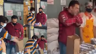 Salman Khan personally tastes food for quality check before distributing 5000 food packets to needy; See video  Thumbnail