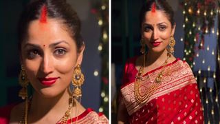 Yami Gautam stuns as a beautiful bride in red, Shares post wedding picture