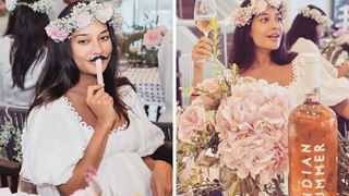 Pics: Inside Lisa Haydon's baby shower: Themed with flowers, cake, wine thumbnail