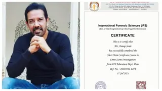 Anup Soni completes course in crime scene investigation from IFS Thumbnail
