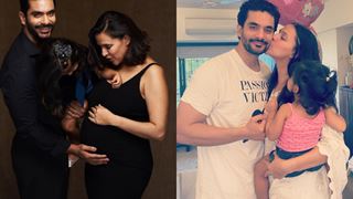 Neha Dhupia announces second pregnancy with husband Angad Bedi, shares a sweet family picture!