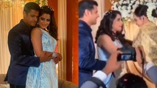 Rekha attends GHKKPM actors Neil Bhatt and Aishwarya Sharma's Mumbai reception; the couple gets surprised