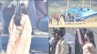 Vicky & Katrina take a private helicopter ride to reach Jaipur airport as newlyweds