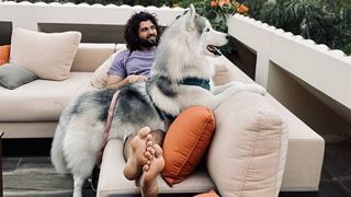 Vijay Deverkonda spends time with his furry pal Storm as his shoot for Liger got cancelled