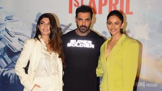 John Abraham, Jacqueline Fernandez, and Rakul put their best fashion foot forward  during Attack 1 promotions