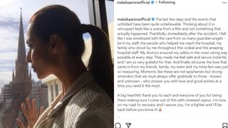 Malaika Arora pens emotional note post car accident, writes 'I'm a fighter and I'll be back'