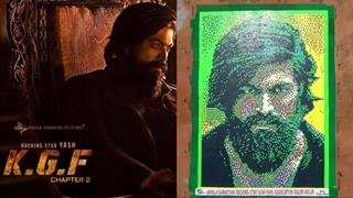 Yash fans make a world record by creating world's biggest mosaic portrait of the KGF star's face on it