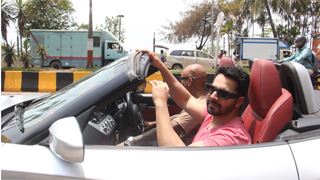 Varun Dhawan spotted taking a ride with Hakim Aalim in his car