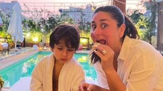  Kareena Kapoor, Saif Ali Khan, Taimur and Jeh spend a chilled evening by the pool