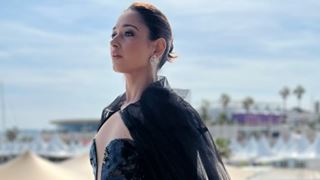 Tamannaah Bhatia raises the temperature at Cannes in a black shimmery gown on Day 2