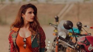 Fatima Sana Shaikh dons a biker look as she shoots for 'Dhak Dhak'