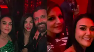 Preity Zinta poses with Hrithik-Saba, Sussanne & others at Karan Johar's birthday bash Thumbnail