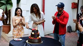 Team Nikamma surprises Shilpa Shetty on her birthday with a flashmob outside her residence