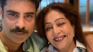  Kirron Kher enjoys a special lunch with son Sikander on her birthday