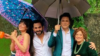 Cast of Appnapan...Badalte Rishton Ka Bandhan enjoy Monsoon showers mid shoot