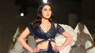 Indian Couture Week: Sara Ali Khan graces the ramp with a Nawabi style in Falguni & Shane Peacock's lehenga