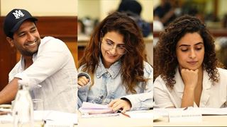 Vicky Kaushal shares intresting snaps with Sanya Malhotra, Fatima Sana Shaikh from Sam Bahadur reading session