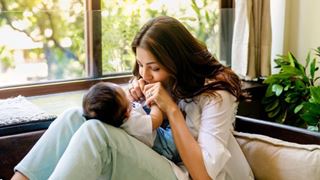 Kajal Aggarwal shares an adorable picture with baby Neil as he turns 4 months; wishes fans Happy Janmashtami