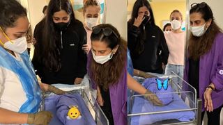 Rhea Kapoor is an elated masi as she sheds happy tears on meeting Sonam and Anand's new-born baby 