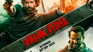 Vikram Vedha new poster: Hrithik & Saif are in action mode with guns pointed Thumbnail