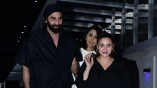 Ranbir Kapoor & Alia Bhatt twin in black as they step out for a dinner date