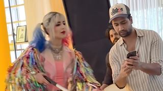 Watch Katrina Kaif getting directed by hubby Vicky Kaushal as she gets dressed as Harley Quinn - video