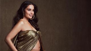 Bipasha Basu flaunts her baby bump donning a strapless ensemble in a bold photoshoot - Pic