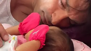 Karan Singh Grover reveals baby's pic as he puts her down to sleep Thumbnail