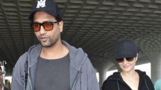 Katrina Kaif & Vicky Kaushal walk hand in hand as they leave the bay: Pic