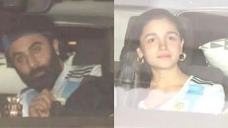 Alia & Ranbir are all smiles making their way out from Luv Ranjan’s residence post World Cup finale screening Thumbnail