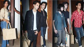 Suhana, Agastya & others from Team Archies walk out of Zoya Akhtar's residence with similar bags - Pics