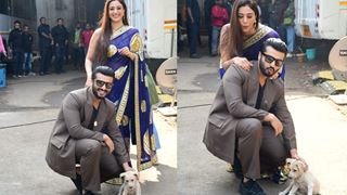 Arjun Kapoor and Tabu channelise their inner love for dogs as they step out to promote 'Kuttey' - Pics