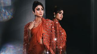 Shilpa Shetty channels retro vibes in tangy ruffle saree: Pics