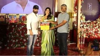 NTR 30 launch ceremony: SS Rajamouli claps the first shot; Jr. NTR & Janhvi Kapoor joins him on stage