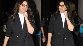 Parineeti Chopra sighted at the airport last night; blushes when paps question her about Raghav Chadha