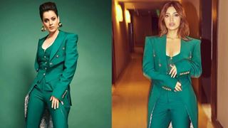 Friday Fashion face-off: Kangana Ranaut & Bhumi Pednekar slaying it like a boss lady in Emerald green pantsuit
